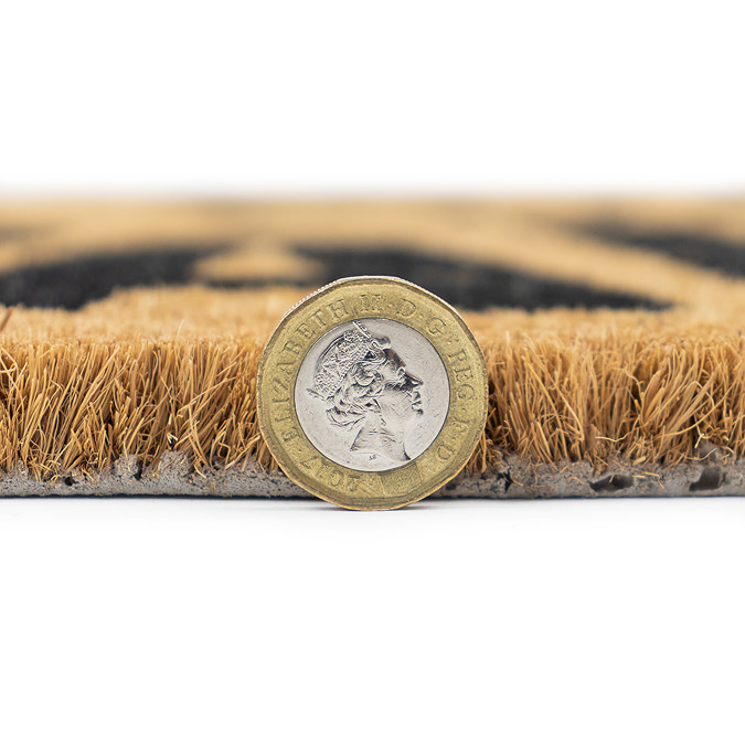 Coir doormat wipe your paws close up image  4