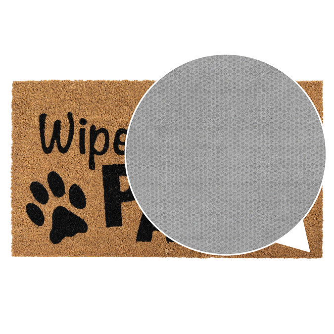 Coir doormat wipe your paws close up image  5