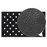 Lattice rubber scraper mat close up image