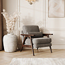 Laurel Easy Clean Velvet Accent Chair - Platinum