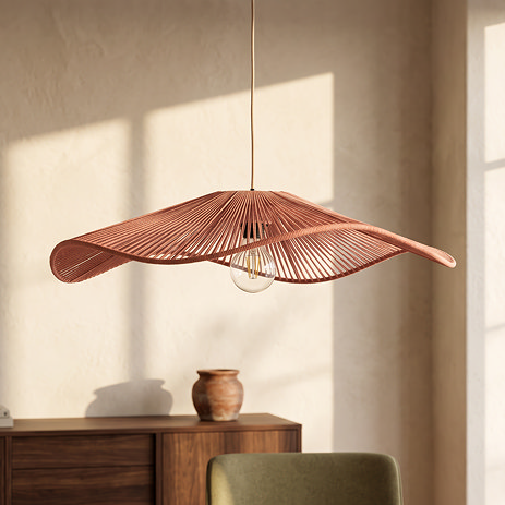 Leif woven pendant light shade terracotta 