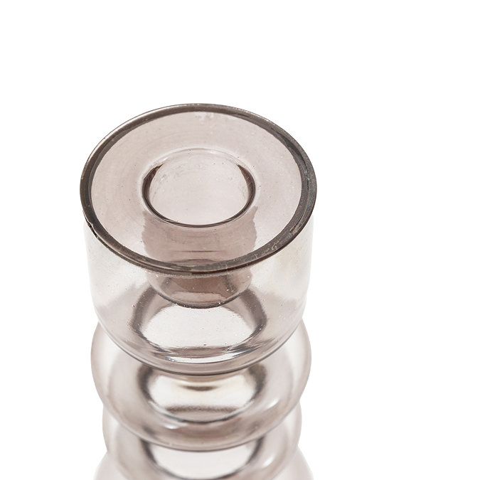 Leo Glass Taper Candlestick