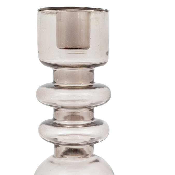 Leo Glass Taper Candlestick