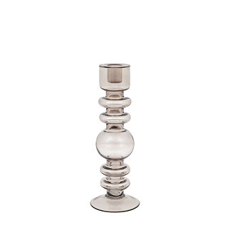 Leo Glass Taper Candlestick Holder