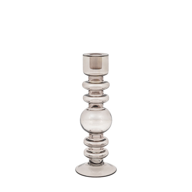 Leo Glass Taper Candlestick Holder