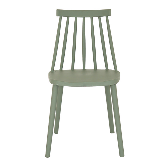 front on image cut out on white background of french grey spindled chair
