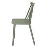 side on image cut out on white background of french grey spindled chair