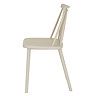 side on image cut out on white background of putty grey spindled chair