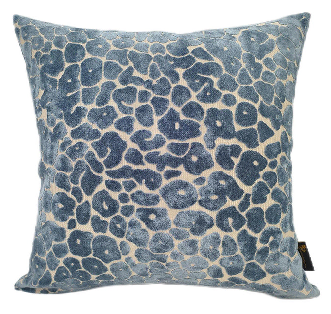 Leopard Print Cut Velvet Cushion