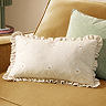 Les Fleurs Daisies Ruffle Cushion multi