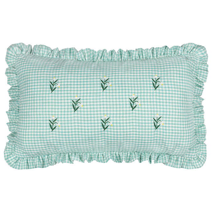 Les petite fleurs spring green cushion