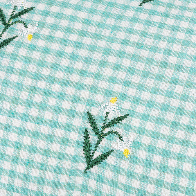 Les petite fleurs spring green cushion