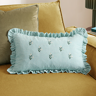 Les petite fleurs spring green cushion