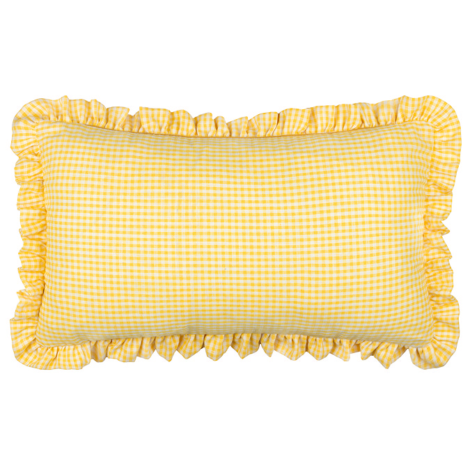 Les petite fleurs yellow cushion