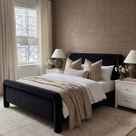 lexington black bed lifestyle image
