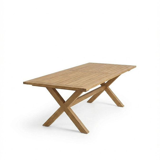 cut out image of acacia wood 8 seat dining table