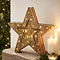 set of 2 wooden star decorations, the smaller nestled inside the larger