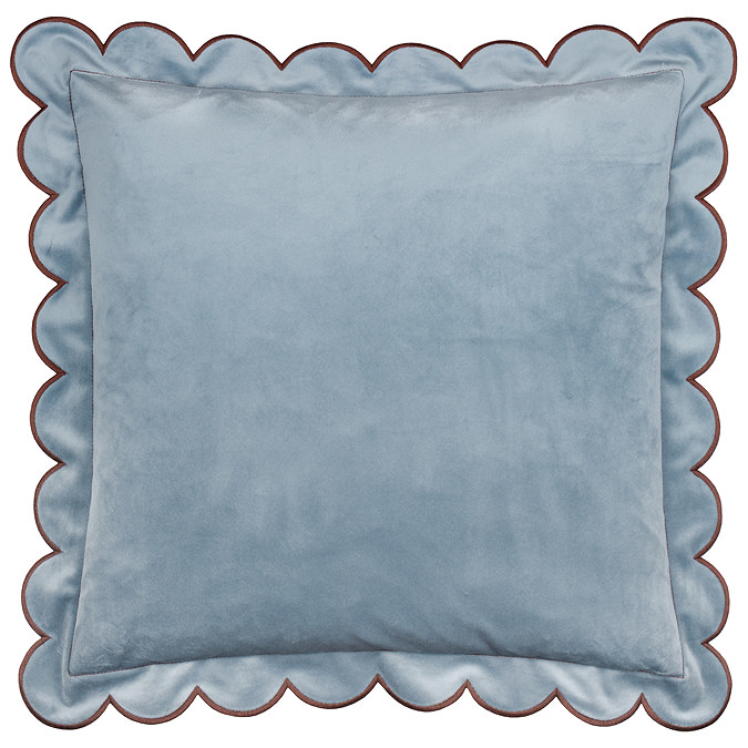 lil scallop blue and brown cushion image