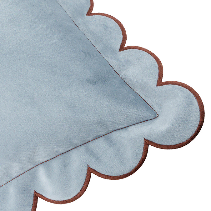 lil scallop blue and brown cushion image