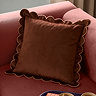 Lil scallop chestnut and slipper cushion image 