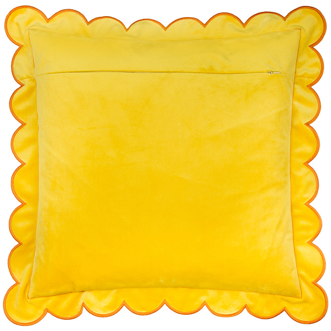 lil scallop cushion in lemon and ginger image 