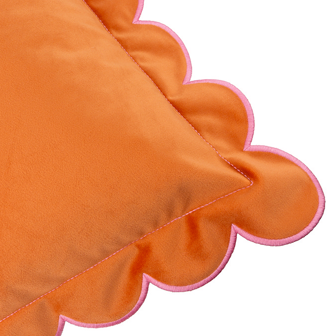 lil scallop cushion in orange image