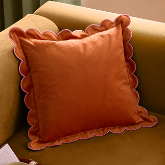 lil scallop cushion in orange image