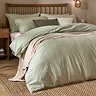 Linear Stripe Duvet Cover Set Forest Green