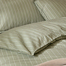 Linear Stripe Duvet Cover Set Forest Green