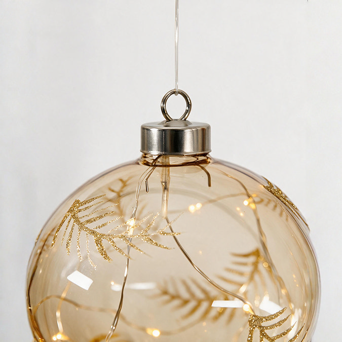 Linnea feather etched bauble