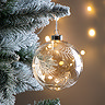 Linnea Feather Etched christmas tree bauble