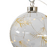 Linnea Feather Etched Bauble with LED