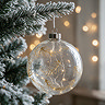 Linnea feather etched bauble