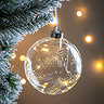 Linnea Feather Etched Bauble with LED