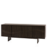 cut out image of four door walnut sideboard with wave panel design