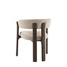back image cut out of natural dining chair with ash wood legs