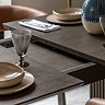 close up image on middle extendable function of dining table