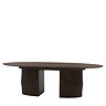 cut out of oval walnut dining table