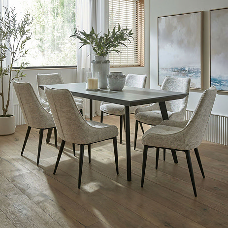 Loftus Dining chair lifestyle image around a dining table