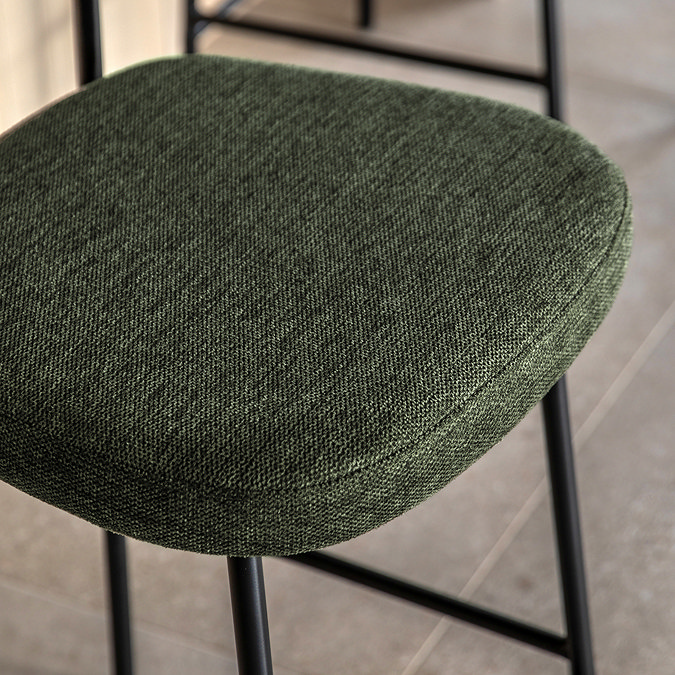 Logan Bar stool pair in green
