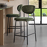 Logan Bar stool pair in green