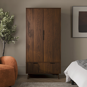 Lombok Wooden Wardrobe - Coffee main image