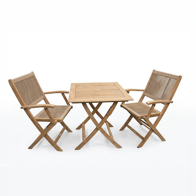 cut out of acacia wood bistro set