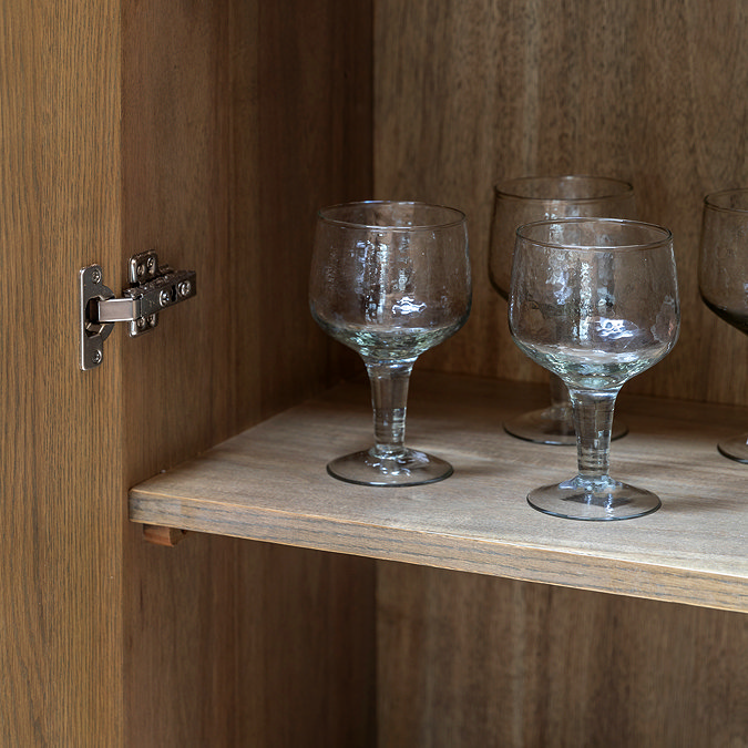 Longton Panelled 2 door cocktail cabinet in smoked oak image 8
