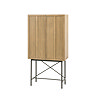 Longton Panelled 2 door cocktail cabinet in smoked oak image 6