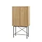 Longton Panelled 2 door cocktail cabinet in smoked oak image 6