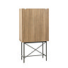 Longton Panelled 2 door cocktail cabinet in smoked oak image 4