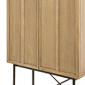 Longton Panelled 2 door cocktail cabinet in smoked oak image 2