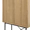 Longton Panelled 2 door cocktail cabinet in smoked oak image 2