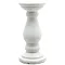 image cut out on white background of large matt white candle holder